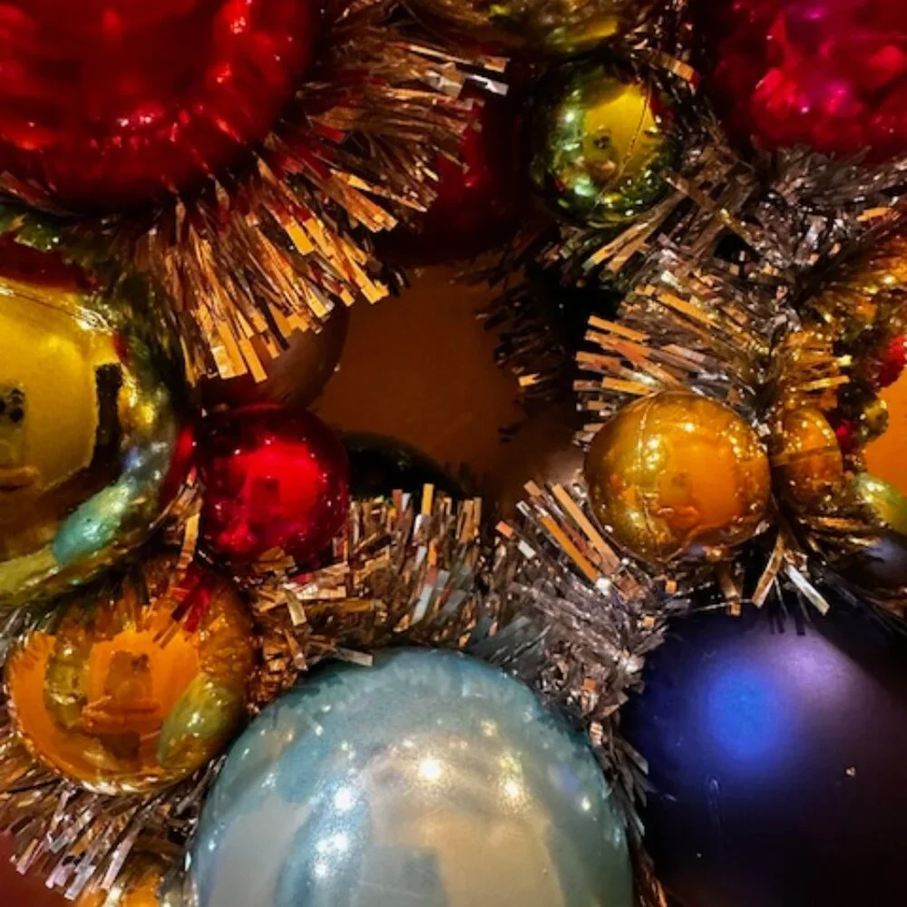 Merry and Bright! Ball Ornament Wreath- 11”- new from Raz Imports